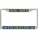 USS Grayling SS-492 License Plate Frame