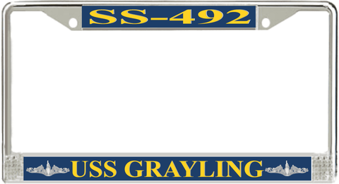 USS Grayling SS-492 License Plate Frame