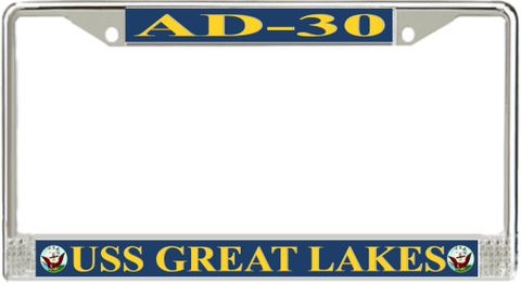 USS Great Lakes AD-30 License Plate Frame