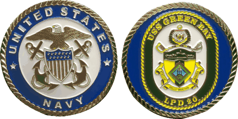 USS Green Bay LPD-20 (Officer) Challenge Coin