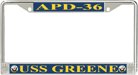 USS Greene APD-36 License Plate Frame