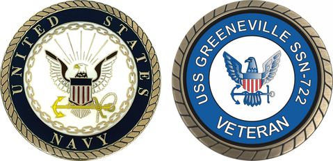 USS Greeneville SSN-722 Veteran Challenge Coin