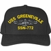 USS Greeneville SSN-772 with Dolphins Custom Embroidered Cap