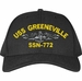 USS Greeneville SSN-772 with Dolphins Custom Embroidered Cap