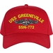 USS Greeneville SSN-772 with Dolphins Custom Embroidered Cap