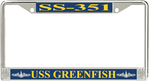 USS Greenfish SS-351 License Plate Frame