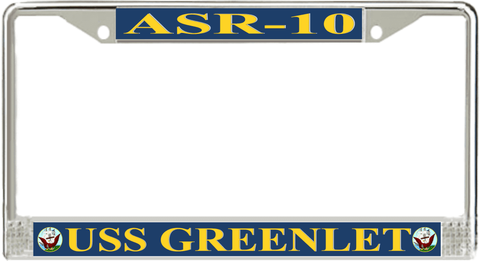 USS Greenlet ASR-10 License Plate Frame