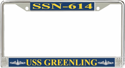 USS Greenling SSN-614 License Plate Frame