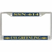 USS Greenling SSN-614 License Plate Frame