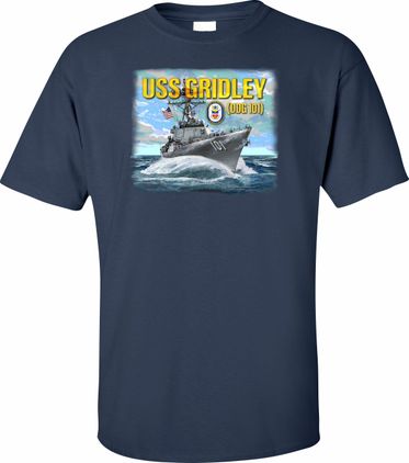 USS Gridley DDG-101 Printed Art T-Shirt