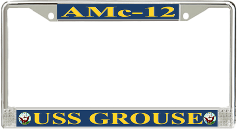 USS Grouse AMc-12 License Plate Frame