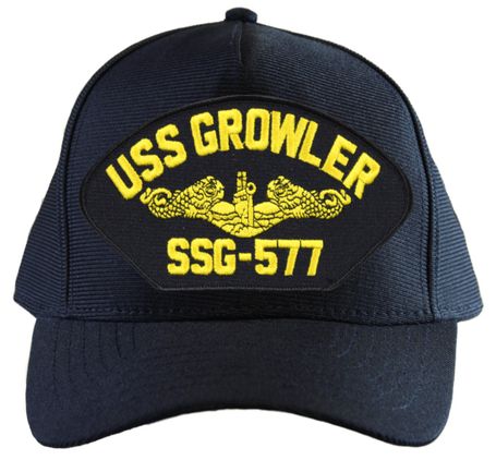 USS Growler SSG-577 ( Gold Dolphins ) Submarine Officers Cap