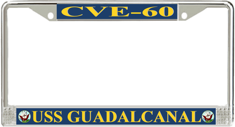 USS Guadalcanal CVE-60 License Plate Frame