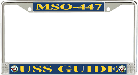 USS Guide MSO-447 License Plate Frame