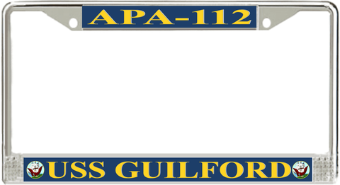 USS Guilford APA-112 License Plate Frame