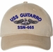 USS Guitarro SSN-665 with Dolphins Unstructured Dad Cap