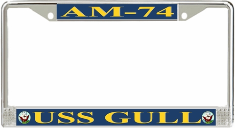 USS Gull AM-74 License Plate Frame