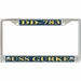 USS Gurke DD-783 License Plate Frame