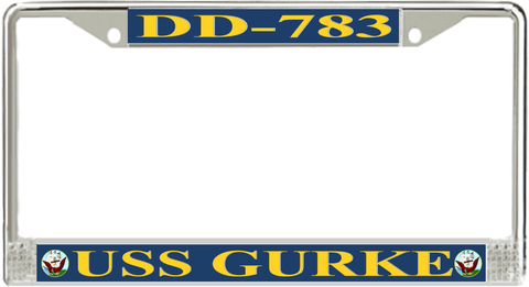 USS Gurke DD-783 License Plate Frame
