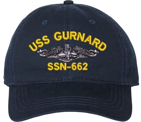 USS Gurnard SSN-662 with Dolphins Unstructured Dad Cap