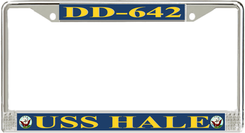 USS Hale DD-642 License Plate Frame