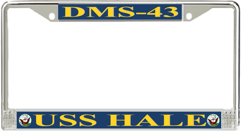 USS Hale DMS-43 License Plate Frame