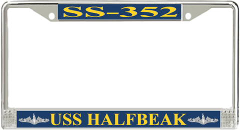USS Halfbeak SS-352 License Plate Frame
