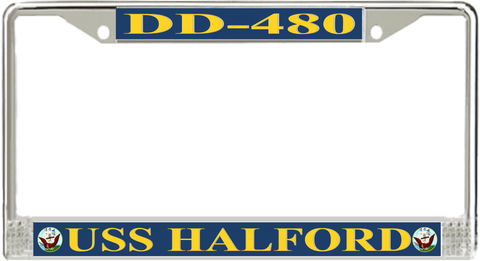 USS Halford DD-480 License Plate Frame