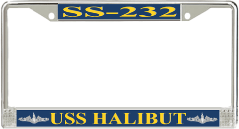USS Halibut SS-232 License Plate Frame