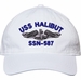 USS Halibut SSN-587 with Dolphins Unstructured Dad Cap