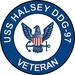USS Halsey DDG-97 Veteran Decal Sticker
