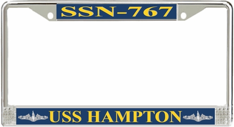 USS Hampton SSN-767 License Plate Frame