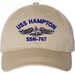 USS Hampton SSN-767 with Dolphins Unstructured Dad Cap