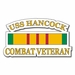 USS Hancock CV-19 Vietnam Combat Veteran with Ribbon Decal