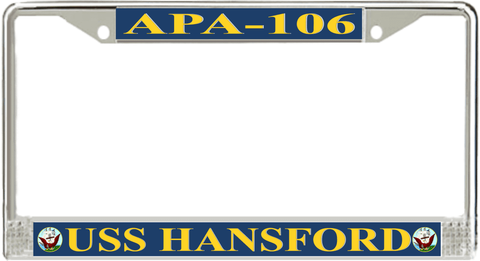 USS Hansford APA-106 License Plate Frame