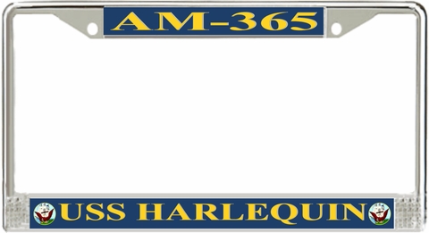 USS Harlequin AM-365 License Plate Frame