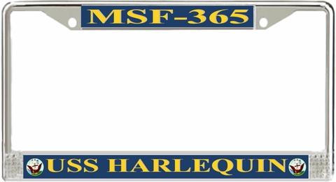USS Harlequin MSF-365 License Plate Frame