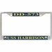 USS Harrison DD-573 License Plate Frame
