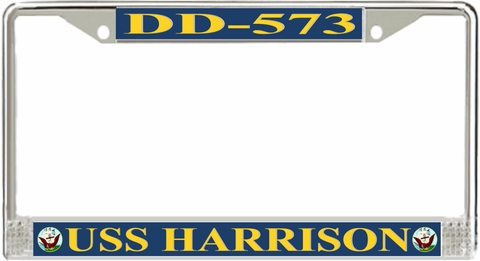 USS Harrison DD-573 License Plate Frame
