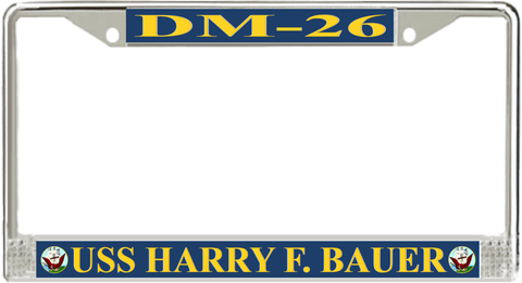 USS Harry F. Bauer DM-26 License Plate Frame