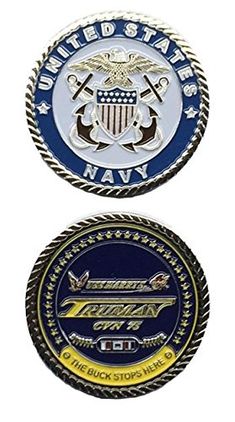 USS Harry S. Truman 75 Officer Challenge Coin