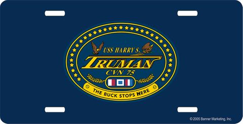 USS Harry S. Truman CVN-75 License Plate