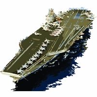 USS Harry S. Truman CVN-75 Merchandise Thumbnail Illustration