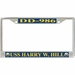 USS HarryW.Hill DD-986 License Plate Frame