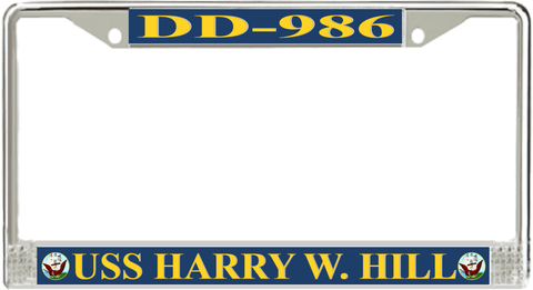 USS HarryW.Hill DD-986 License Plate Frame