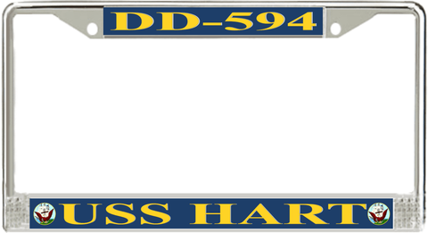 USS Hart DD-594 License Plate Frame