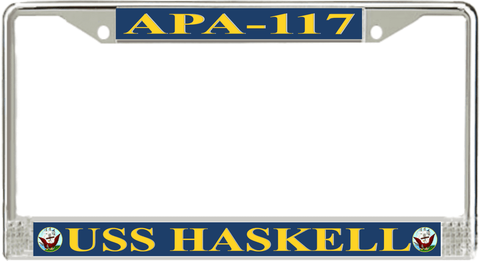 USS Haskell APA-117 License Plate Frame