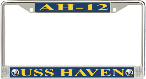 USS Haven AH-12 License Plate Frame