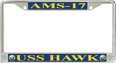 USS Hawk AMS-17 License Plate Frame