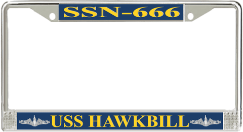 USS Hawkbill SSN-666 License Plate Frame